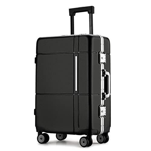 FORAO Travelling Luggage 20/22/24/26 Inch Business Travel Luggage Rolling Luggage with Wheels Large Capacity Lightweight Suitcases Suitcase (Color : Black, Size : 20